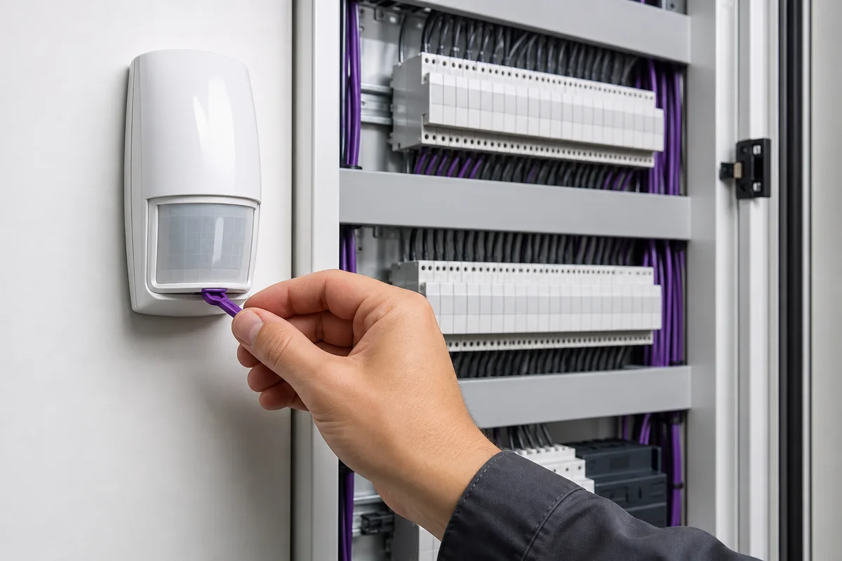 Réglage du cache de zone sur la lentille d&rsquo;un détecteur infrarouge